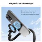 Flexible Magnetic Mobile Phone Holder, with Magnetic Guide, Bluetooth Remote Control, Mobile Phone Lanyard, Gopro Adapter, MS35