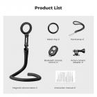 Flexible Magnetic Mobile Phone Holder, with Magnetic Guide, Bluetooth Remote Control, Mobile Phone Lanyard, Gopro Adapter, MS35
