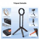 K&F Concept Magnetic Phone Tripod Stand for iPhone, 22.5N Strong Magnetic Mini Tripod Aluminium Alloy Pocket Selfie Stick, Mag Safe Phone Holder for iPhone 16 15 14 13 12 Series.