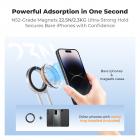 K&F CONCEPT Magnetic Phone Tripod Stand, 23N Strong Magnetic Mini Tripod Aluminium Alloy Pocket Selfie Stick, Mag Safe Phone Holder Compatible with iPhone 17 16 15 14 13 12 Series(Silver)