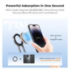 K&F CONCEPT Magnetic Phone Tripod Stand, 23N Strong Magnetic Mini Tripod Aluminium Alloy Pocket Selfie Stick, Mag Safe Phone Holder Compatible with iPhone 17 16 15 14 13 12 Series(Gray)