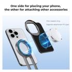 K&F CONCEPT Magnetic Phone Tripod Stand, 23N Strong Magnetic Mini Tripod Aluminium Alloy Pocket Selfie Stick, Mag Safe Phone Holder Compatible with iPhone 17 16 15 14 13 12 Series(Gray)