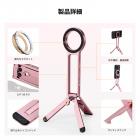 K&F CONCEPT マグネット式スマホ三脚スタンド、23N 強力マグネット搭載ミニ三脚、アルミ合金製ポケットセルフィースティック、iPhone 17 16 15 14 13 12 シリーズ対応マグネット式スマホホルダー（ピンク）