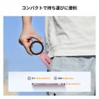 K&F CONCEPT マグネット式スマホ三脚スタンド、23N 強力マグネット搭載ミニ三脚、アルミ合金製ポケットセルフィースティック、iPhone 17 16 15 14 13 12 シリーズ対応マグネット式スマホホルダー（ピンク）