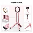 K&F CONCEPT Magnetic Phone Tripod Stande, 23N Strong Magnetic Mini Tripod Aluminium Alloy Pocket Selfie Stick, Mag Safe Phone Holder Compatible with iPhone 17 16 15 14 13 12 Series(Pink)