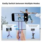 K&F CONCEPT Magnetic Phone Tripod Stand, 23N Strong Magnetic Mini Tripod Aluminium Alloy Pocket Selfie Stick, Mag Safe Phone Holder Compatible with iPhone 17 16 15 14 13 12 Series(Purple)