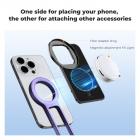 K&F CONCEPT Magnetic Phone Tripod Stand, 23N Strong Magnetic Mini Tripod Aluminium Alloy Pocket Selfie Stick, Mag Safe Phone Holder Compatible with iPhone 17 16 15 14 13 12 Series(Purple)