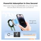 K&F CONCEPT Magnetic Phone Tripod Stand, 23N Strong Magnetic Mini Tripod Aluminium Alloy Pocket Selfie Stick, Mag Safe Phone Holder Compatible with iPhone 17 16 15 14 13 12 Series(Green)