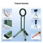 K&F CONCEPT Magnetic Phone Tripod Stand, 23N Strong Magnetic Mini Tripod Aluminium Alloy Pocket Selfie Stick, Mag Safe Phone Holder Compatible with iPhone 17 16 15 14 13 12 Series(Green)