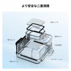 K&F Concept GoPro Hero 13 Black用60M/196FT防水ケース、Go Pro 12/11/10/9 Blackアクセサリー用保護水中ダイビングハウジング、防水アクションカメラシェル
