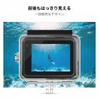 K&F Concept GoPro Hero 13 Black用60M/196FT防水ケース、Go Pro 12/11/10/9 Blackアクセサリー用保護水中ダイビングハウジング、防水アクションカメラシェル