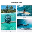 K&F Concept 60M/196FT Waterproof Case for GoPro Hero 13 Black, Protective Underwater Diving Housing for Go Pro 12/11/10/9 Black Accessories,Waterproof Action Camera Shell