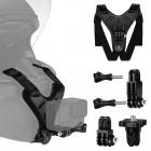 K&Fコンセプトアクションカメラ用オートバイダートバイクヘルメットチンストラップマウント、GoPro Hero 13/12/11/10/9/8/7/6/5/4/DJI Osmo Action 5Pro/4/3/Insta360 X5/X4/X3用ヘルメットホルダーマウントアタッチメント