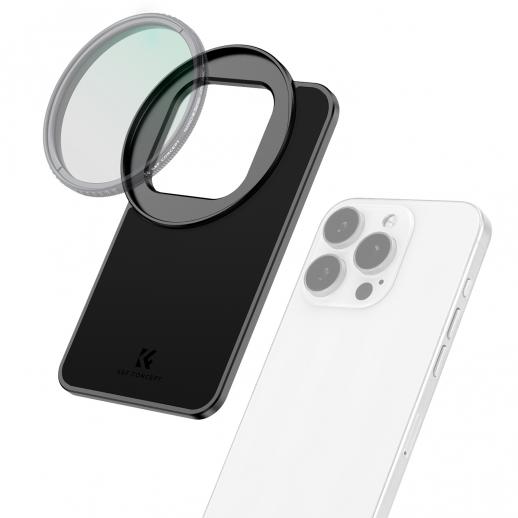 K&F Concept 6.1インチ マグネット式レンズフィルターマウントアダプター iPhoneおよび67mmネジ式フィルターに対応、16/15/14/13/12、16/15/14/13/12 Proに対応（フィルターは付属しません）