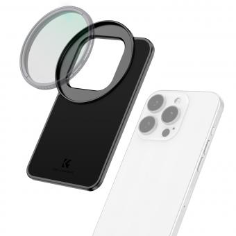 K&F Concept 6.1 inch Magnetic Lens Filter Mount Adapter Compatible with iPhone and 67mm Threaded Filters, Compatible with 16/15/14/13/12, 16/15/14/13/12 Pro (Filter Not Included)