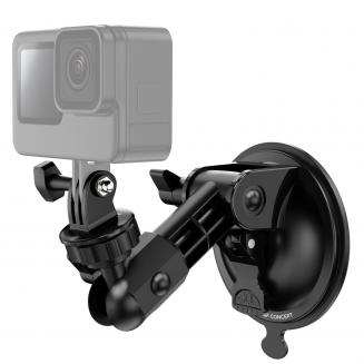 DJI Osmo Pocket 3用吸盤マウント、GoPro Hero 13/12/11/10/9 Black、DJI Osmo Action 3/4/5 Pro、Insta360 X5/X4アクセサリー用カーフロントガラスダッシュマウントホルダー