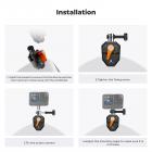 K&F Concept Windshield Mount Clamp for GoPro Hero 13 12 11 10 9, Motorcycle Action Camera Mount for DJI Osmo Action 5 4 3 for Insta360 X5 X4 Ace Pro Motorbike Accessories