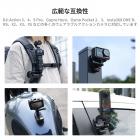 K&F Concept DJI Osmo Action 5 Pro用マグネット式バックパッククリップマウント、Go Pro Hero 13 12 11 10 9 Black、Osmo Action 3/4、Insta360 X5 X4 X3、Ace Pro 2用180°回転クイックリリースアクションカメラホルダー