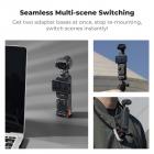 2Pack Quick Release Adapter Mount for DJI Osmo Pocket 3 Create Combo, Tripod Mount Fit Arca-Swiss Standard, with 1/4 Screw Hole/Folding Finger,Aluminum Alloy Bracket