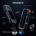 K&Fコンセプトカメラケージ（Insta360 X5用）、耐久性のあるアルミニウム合金製保護ケース、クイックリリースノブ、内蔵コールドシューマウント、1/4インチネジ、シリコンレンズカバーアクションカメラフレーム