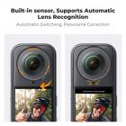 K&F Concept Premium Lens Guards Compatible with Insta360 X5, High Transparency Tempered Optical Glass Lens Protector Cover, Multi-Coated Anti-Scratch Cap Replacement Kit for Insta 360 x5 Accessories