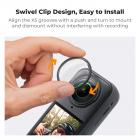 K&F Concept Standard Lens Guards Compatible with Insta360 X5 Accessories, High Transparency Tempered Optical Glass Lens Protector Cover with Screen Protector, Anti-Scratch Cap Replacement Kit