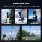 K&F CONCEPT Magnetic Mount Stand Compatible with Insta360 X5/X4/X3, Foldable Handheld Grip with 1/4 Screw Hole & Arca Type Base for Tripod, Action Camera Mount Base Bracket for Go Pro Hero 13/12 Black