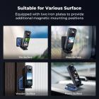 K&F CONCEPT Magnetic Mount Stand Compatible with Insta360 X5/X4/X3, Foldable Handheld Grip with 1/4 Screw Hole & Arca Type Base for Tripod, Action Camera Mount Base Bracket for Go Pro Hero 13/12 Black