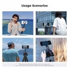 K&F CONCEPT Magnetic Metal Phone Mount with Cold Shoe Mount, Adjustable Rotatable Phone Holder Adapter Compatible with iPhone 16/15/14/13 Serie, Camera Monitoring, Tripods, Stabilizers