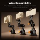 Car Mount for Camera: 3 in 1 Suction Cup Mount Kit 15° Curved Surface Adjustment with Action Camera Extension Pole Adapter Phone Holder Compatible with GoPro Insta360 DJI OSMO K&F CONCEPT