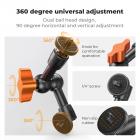6" Magic Arm Kit 1/4" Screw 360°Ballhead Articulating Mini Arm Mount for Monitor, LED Light, Webcam