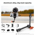9.8" Magic Arm, 1/4" Screw Camera Mount Arm 360° Ball Heads for DSLRs, Monitor, Flash, LED Light, Microphone, Camera Cage, Action Camera