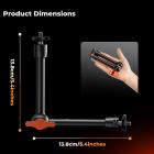 9.8" Magic Arm * 2pcs, 1/4" Screw Camera Mount Arm 360° Ball Heads for DSLRs, Monitor, Flash, LED Light, Microphone, Camera Cage, Action Camera