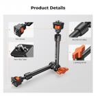 11" Magic Arm 1/4" Screw 360° Ball Heads Articulating Friction Camera Arm Mount for Monitor, LED Light, Webcam, Microphone, Camera Cage