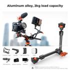 11" Magic Arm 1/4" Screw 360° Ball Heads Articulating Friction Camera Arm Mount for Monitor, LED Light, Webcam, Microphone, Camera Cage
