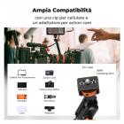 Braccio magico da 22", supporto per fotocamera da scrivania, braccio articolato a frizione lungo per telefono, action camera, luce LED, microfono K&F CONCEPT