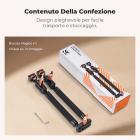 Braccio magico da 22", supporto per fotocamera da scrivania, braccio articolato a frizione lungo per telefono, action camera, luce LED, microfono K&F CONCEPT
