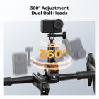 Super Clamp Camera Mount with 360° Dual Ball Head, Bike/Bicycle/Motorcycle Handlebar Mount K&F CONCEPT
