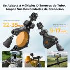 Supporto per manubrio K&F CONCEPT per bici e moto con testa a sfera a 360° e vite da 1/4" compatibile con DJI Action 5 Pro 4/3 GoPro Max Hero 13 12 11 10 9 8 7 6 5 Insta360 X5 Ace Pro 2 DJI Osmo Pocket 3