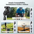 Supporto per manubrio K&F CONCEPT per bici e moto con testa a sfera a 360° e vite da 1/4" compatibile con DJI Action 5 Pro 4/3 GoPro Max Hero 13 12 11 10 9 8 7 6 5 Insta360 X5 Ace Pro 2 DJI Osmo Pocket 3