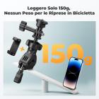 Supporto per manubrio K&F CONCEPT per bici e moto con testa a sfera a 360° e vite da 1/4" compatibile con DJI Action 5 Pro 4/3 GoPro Max Hero 13 12 11 10 9 8 7 6 5 Insta360 X5 Ace Pro 2 DJI Osmo Pocket 3