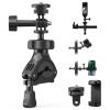 K&F CONCEPT Bike Motorcycle Handlebar Mount with 360° Ball Head 1/4" Screw Compatible with DJI Action 5 Pro 4/3 GoPro Max Hero 13 12 11 10 9 8 7 6 5 Insta360 X5 Ace Pro 2 DJI Osmo Pocket 3