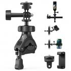 K&F CONCEPT Bike Motorcycle Handlebar Mount with 360° Ball Head 1/4" Screw Compatible with DJI Action 5 Pro 4/3 GoPro Max Hero 13 12 11 10 9 8 7 6 5 Insta360 X5 Ace Pro 2 DJI Osmo Pocket 3
