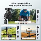 K&F CONCEPT Bike Motorcycle Handlebar Mount with 360° Ball Head 1/4" Screw Compatible with DJI Action 5 Pro 4/3 GoPro Max Hero 13 12 11 10 9 8 7 6 5 Insta360 X5 Ace Pro 2 DJI Osmo Pocket 3
