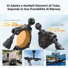 Supporto per manubrio per bici e moto con doppia testa a sfera a 360°, morsetto per fotocamera compatibile con Hero 13/12/11/10, Osmo Action 6 5 4 Pro, 360 X5 X4 e smartphone K&F CONCEPT