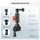 Supporto per manubrio per bici e moto con doppia testa a sfera a 360°, morsetto per fotocamera compatibile con Hero 13/12/11/10, Osmo Action 6 5 4 Pro, 360 X5 X4 e smartphone K&F CONCEPT
