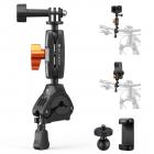 Handlebar Bike Motorcycle Mount with 360° Dual Ball Head, Camera Clamp Mount Compatible with Hero 13/12/11/10, Osmo Action 6 5 4 Pro, 360 X5 X4 and Smartphones K&F CONCEPT