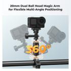 Handlebar Bike Motorcycle Mount with 360° Dual Ball Head, Camera Clamp Mount Compatible with Hero 13/12/11/10, Osmo Action 6 5 4 Pro, 360 X5 X4 and Smartphones K&F CONCEPT