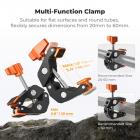 Camera Mount Clamp, Super Crab Clamp with Rotatable Clamping Block, 1/4" and 3/8" Thread Holes for Round Pipe Flat Surface, Camera Mounts, and Other Photographic K&F CONCEPT