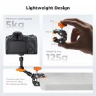 Camera Mount Clamp, Super Crab Clamp with Rotatable Clamping Block, 1/4" and 3/8" Thread Holes for Round Pipe Flat Surface, Camera Mounts, and Other Photographic K&F CONCEPT